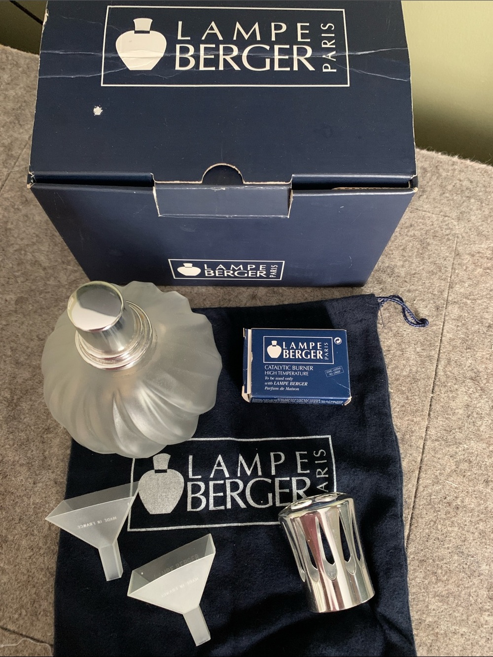 Lampe Berger Paris catalytic fragrance lamp set — UNUSED and complete